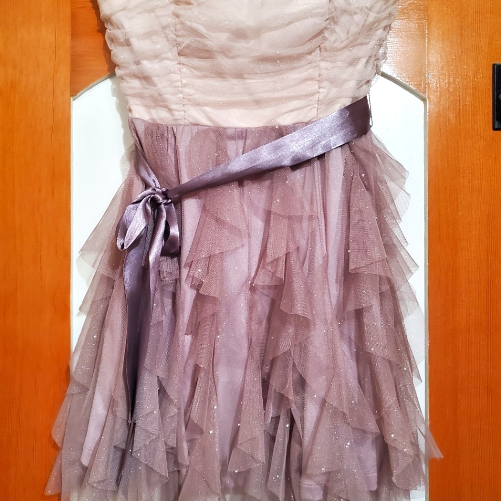 Taupe/cream colored cocktail dress